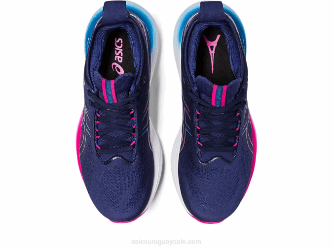 Asics gel-nimbus 25 zapatillas azul índigo rosa rave confort y estilo - Image 6
