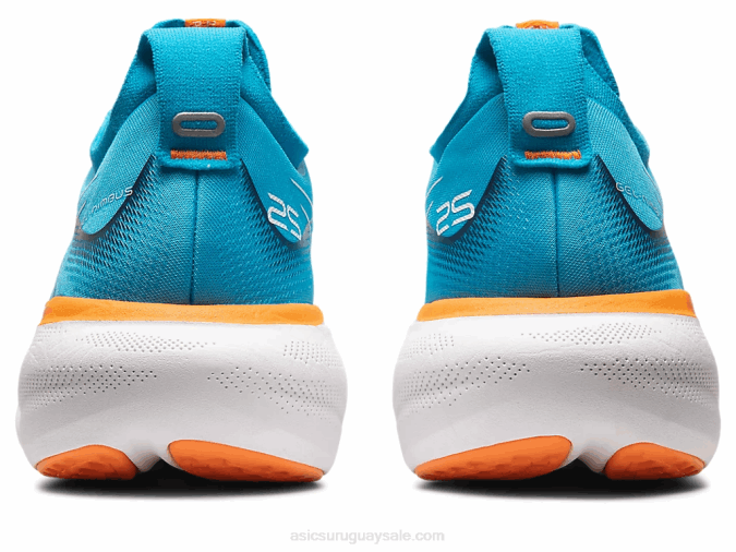Asics Gel Nimbus 25 Zapatillas Azul Isla Melocotón Confort y Estilo - Image 5