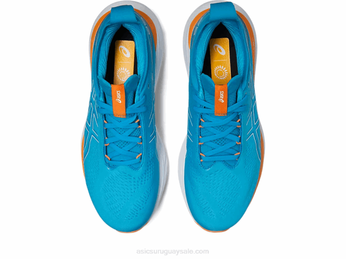 Asics Gel Nimbus 25 Zapatillas Azul Isla Melocotón Confort y Estilo - Image 6