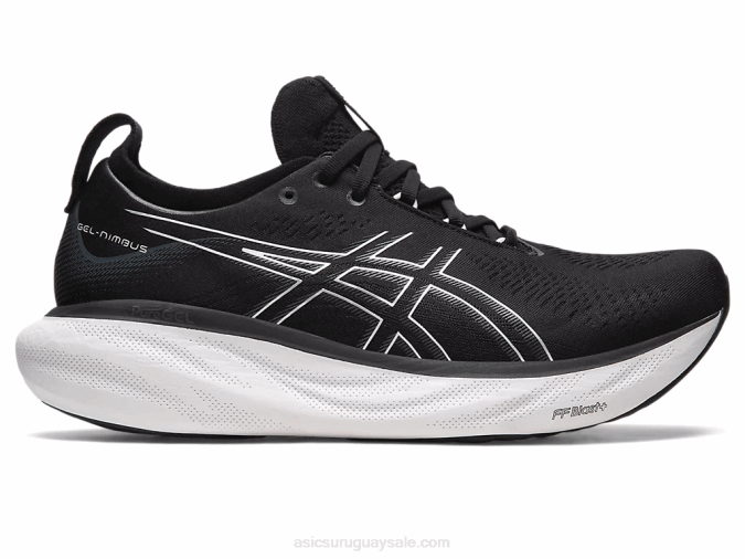 asics_gel_nimbus_25_zapatillas_extra_anchas_negro_plata.png Asics Gel Nimbus 25 Zapatillas Extra Anchas Negro Plata - Image 1