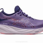 Asics gel nimbus 25 zapatillas morado polvoriento papaya para correr