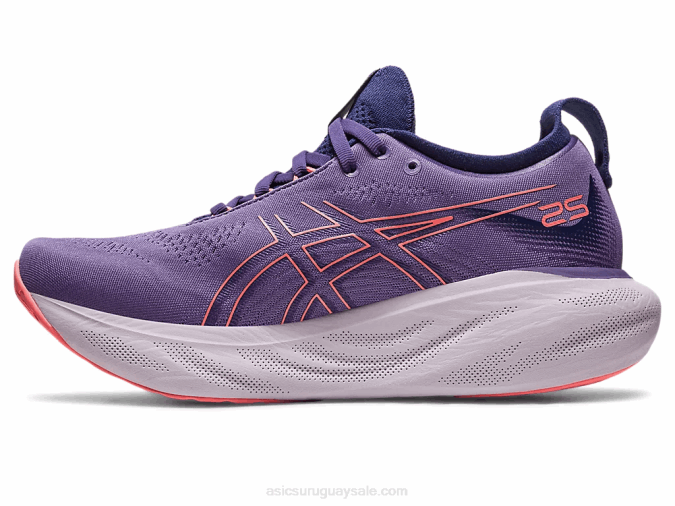 Asics gel nimbus 25 zapatillas morado polvoriento papaya para correr - Image 4