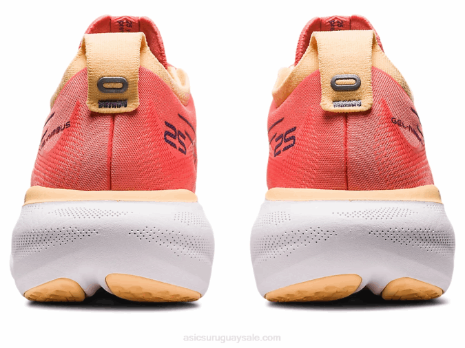 Asics Gel Nimbus 25 Zapatillas Papaya y Púrpura Deportivas Confortables - Image 5