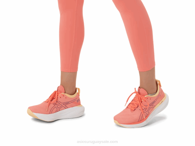 Asics Gel Nimbus 25 Zapatillas Papaya y Púrpura Deportivas Confortables - Image 8