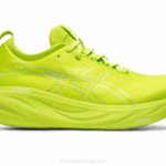 Asics Gel Nimbus 25 Zapatillas Ralladura Lima y Blanco