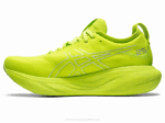Asics Gel Nimbus 25 Zapatillas Ralladura Lima y Blanco - Image 4