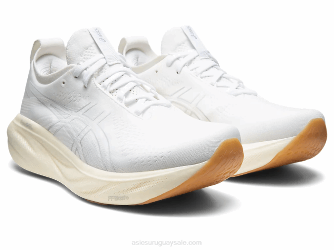 Asics gel-nimbus 25 zapato blanco para correr cómodo y ligero - Image 2