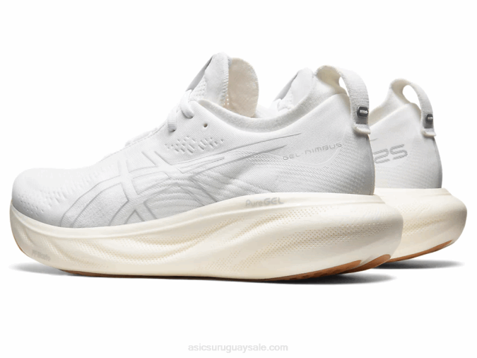 Asics gel-nimbus 25 zapato blanco para correr cómodo y ligero - Image 3