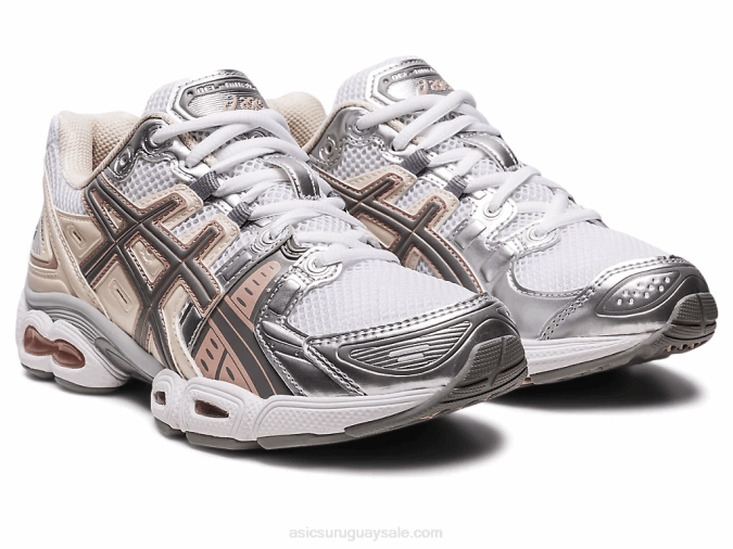 Asics gel-nimbus 9 zapatillas blancas avena confort y rendimiento - Image 2