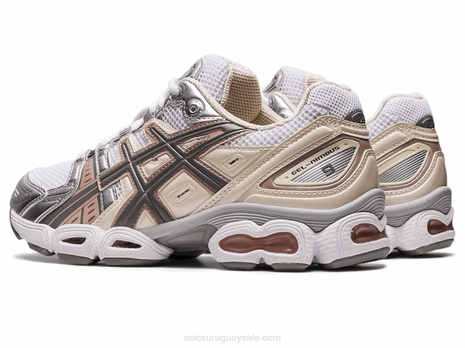Asics gel-nimbus 9 zapatillas blancas avena confort y rendimiento - Image 3
