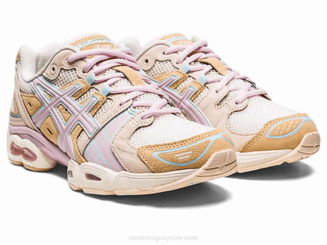 Asics gel-nimbus 9 zapatillas crema rosa confort y estilo - Image 2