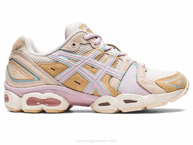 Asics gel-nimbus 9 zapatillas crema rosa confort y estilo - Image 1