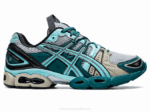 Asics gel-nimbus 9 zapatillas gris piedmont azul aruba comodidad y estilo