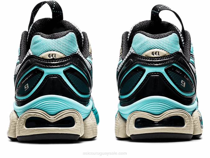 Asics gel-nimbus 9 zapatillas gris piedmont azul aruba comodidad y estilo - Image 5