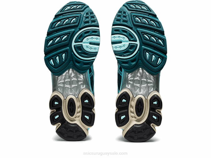 Asics gel-nimbus 9 zapatillas gris piedmont azul aruba comodidad y estilo - Image 7