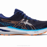 Asics gel-perseguir 8 zapatillas azul índigo melocotón cómodas y ligeras