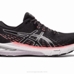 Asics gel-perseguir 8 zapatillas negras y plateadas deportivas