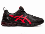 Asics Gel Quantum 180 Zapatillas Negro Rojo Eléctrico Deportivo