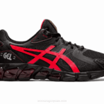 Asics Gel Quantum 180 Zapatillas Negro Rojo Eléctrico Deportivo