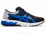 Asics gel quantum 90 escuela primaria negro azul eléctrico