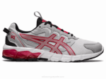 Asics gel quantum 90 zapatillas gris glaciar rojo clásico