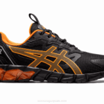 Asics Gel Quantum 90 Zapatillas Negras Naranjas Impactantes