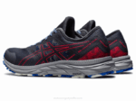 Asics Gel Rastro de Emoción Gris y Rojo Eléctrico - Image 3