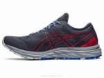 Asics Gel Rastro de Emoción Gris y Rojo Eléctrico - Image 4