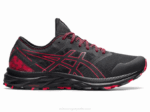 Asics Gel Rastro de Excitación Gris Grafito y Rojo Eléctrico