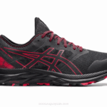 Asics Gel Rastro de Excitación Gris Grafito y Rojo Eléctrico