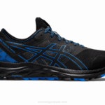 Asics Gel Rastro de Excitación Negro Azul Rendimiento Deportivo