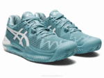 Asics Gel Resolución 8 Arcilla Humo Azul y Blanco - Image 2