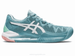 Asics Gel Resolución 8 Arcilla Humo Azul y Blanco