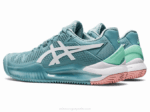 Asics Gel Resolución 8 Arcilla Humo Azul y Blanco - Image 3