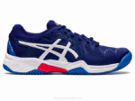 Asics gel resolución 8 escuela primaria buceo azul blanco