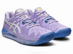 Asics gel resolución 8 murasaki y blanco rendimiento deportivo - Image 2