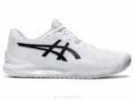 Asics Gel Resolución 8 Zapatillas Blancas Negras para Tenis