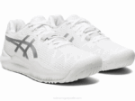 Asics Gel Resolución 8 Zapatillas Blancas y Plateadas - Image 2