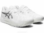 Asics Gel Resolución 8 Zapatillas Blancas y Plateadas - Image 2
