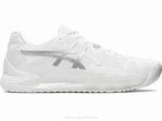 Asics Gel Resolución 8 Zapatillas Blancas y Plateadas