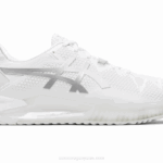 Asics Gel Resolución 8 Zapatillas Blancas y Plateadas