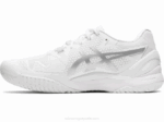 Asics Gel Resolución 8 Zapatillas Blancas y Plateadas - Image 4