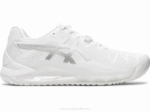 Asics Gel Resolución 8 Zapatillas Blancas y Plateadas