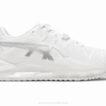 Asics Gel Resolución 8 Zapatillas Blancas y Plateadas
