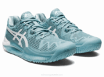 Asics Gel Resolución 8 Zapatillas Humo Azul y Blanco - Image 2