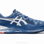 Asics Gel Resolución 8 Zapatillas Tenis Armonía Azul Blanco