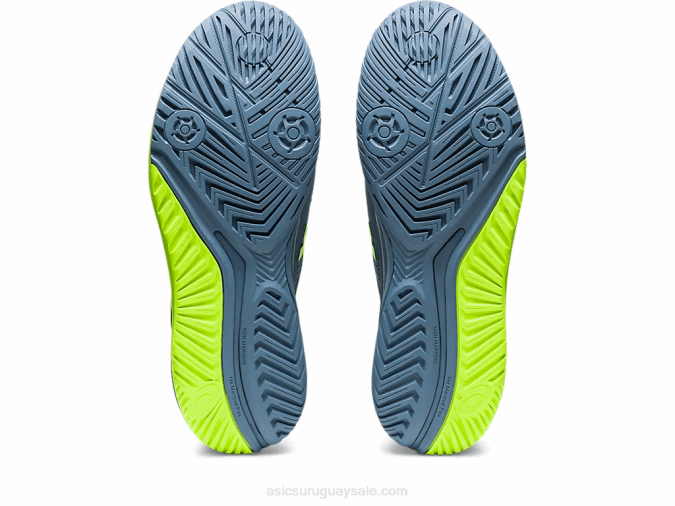 Asics Gel Resolución 9 Ancho Azul Acero Verde Peligro Innovador y Cómodo - Image 7