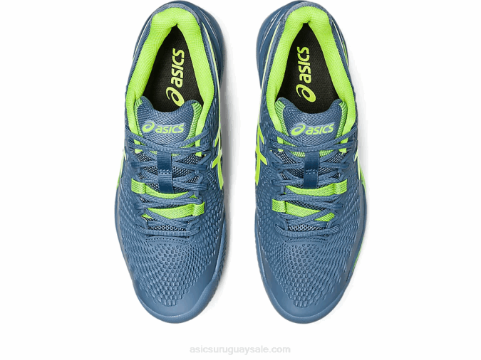 Asics gel resolución 9 arcilla azul acero verde peligro rendimiento excepcional - Image 6