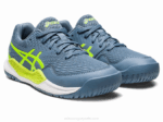 Asics gel resolución 9 grado escuela azul acero verde peligro - Image 2