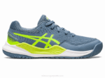 Asics gel resolución 9 grado escuela azul acero verde peligro